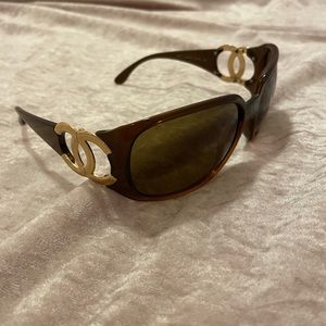 Vintage Chanel Gold CC sunglasses